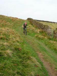 Brian on the Offerton Moor descent from Shatton Edge.